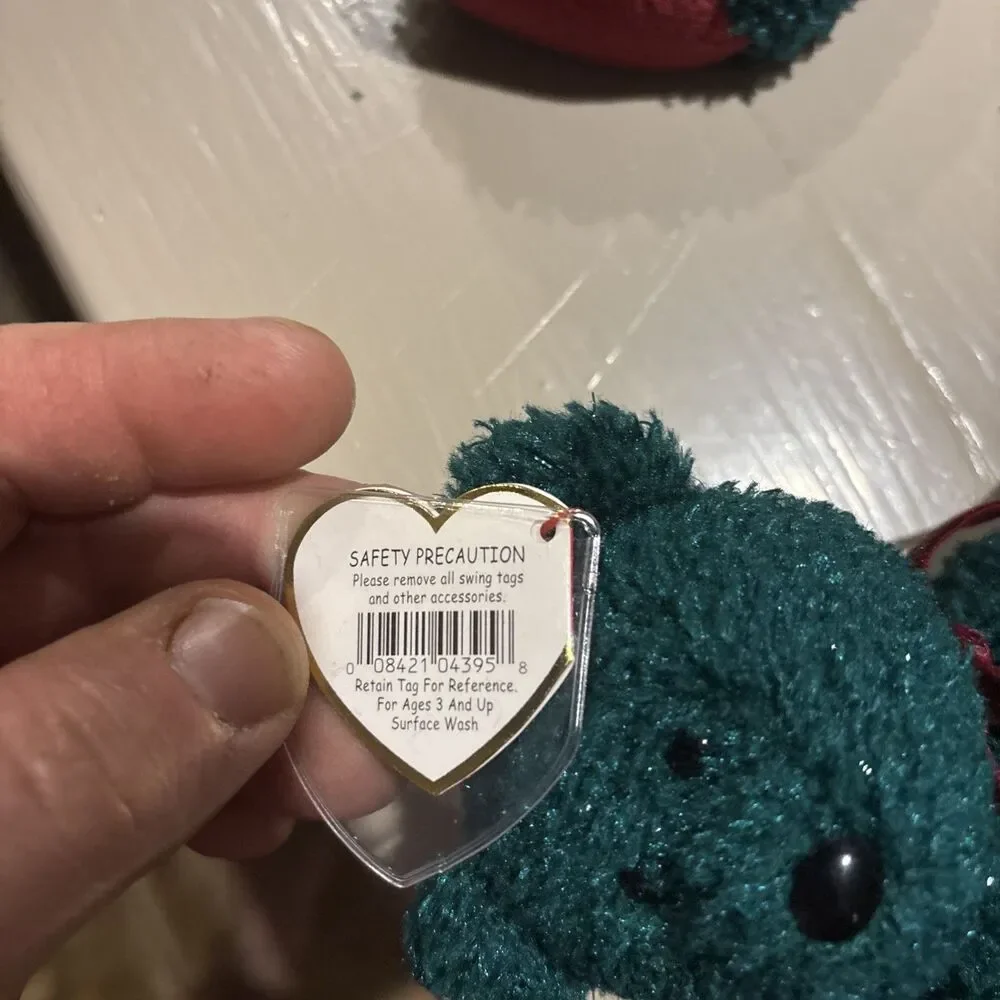TY Beanie Baby Holiday Teddy 2001 – Large & Medium – Mint w/ Tags